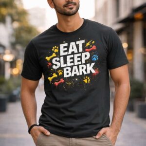 Eat Sleep Bark Premium Tshirt - Image 1